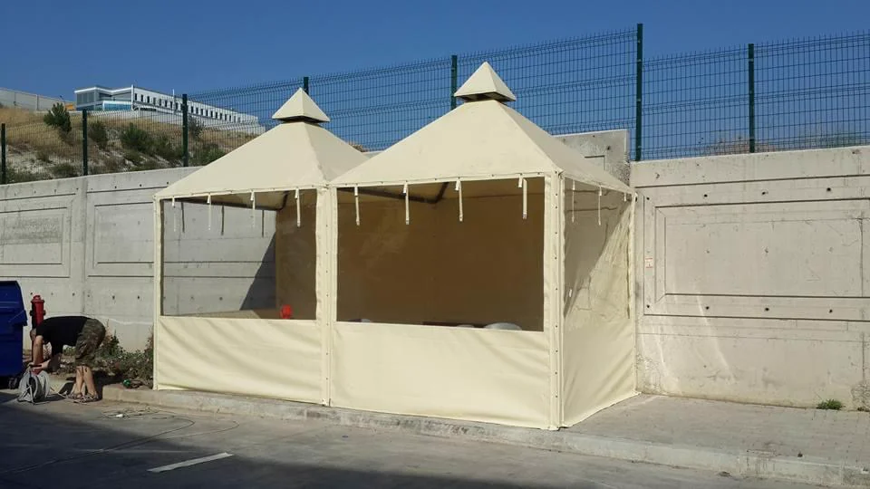Kubbeli krem şeffaf kapama branda uygulaması